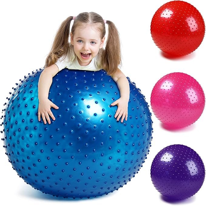 700G Ball, ,55Cm Exercise Ball Large Spikes Tactile Sensory Massage (Random Color)