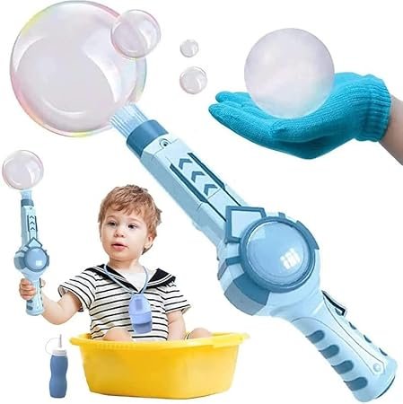 Amusing Toy Elastic Smog Bubble Machine with Bubble Water Bubble Wand Heart Toy (Random Color)