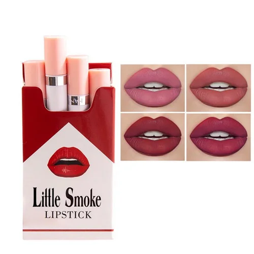 LITTLE SMOKE 4PC CREATIVE CIGARETTE LIPSTICK SET