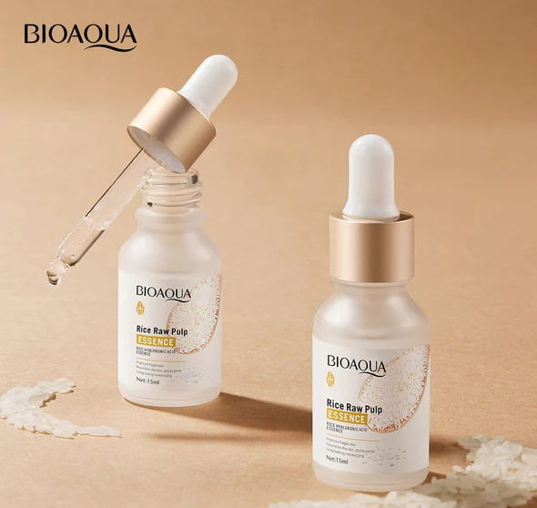 BIOAOUA Hyaluronic Acid Rice Raw Pulp Essence Face Serum 15ml