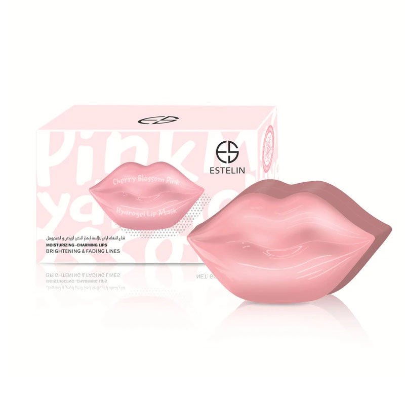 ESTELIN Skin Care Moisturizing Restoring Cherry Blossom Pink Hydrogel Lip Mask - 60g (22pcs)