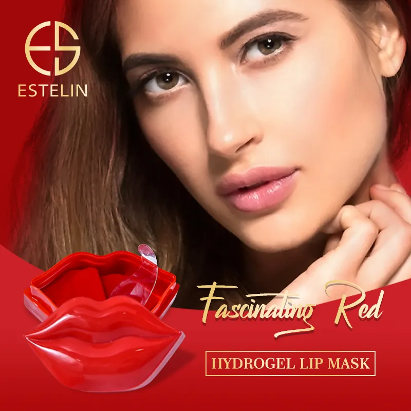 ESTELIN Skin Care Moisturizing Restoring Fascinating Red Hydrogel Lip Mask - 60g (22pcs)