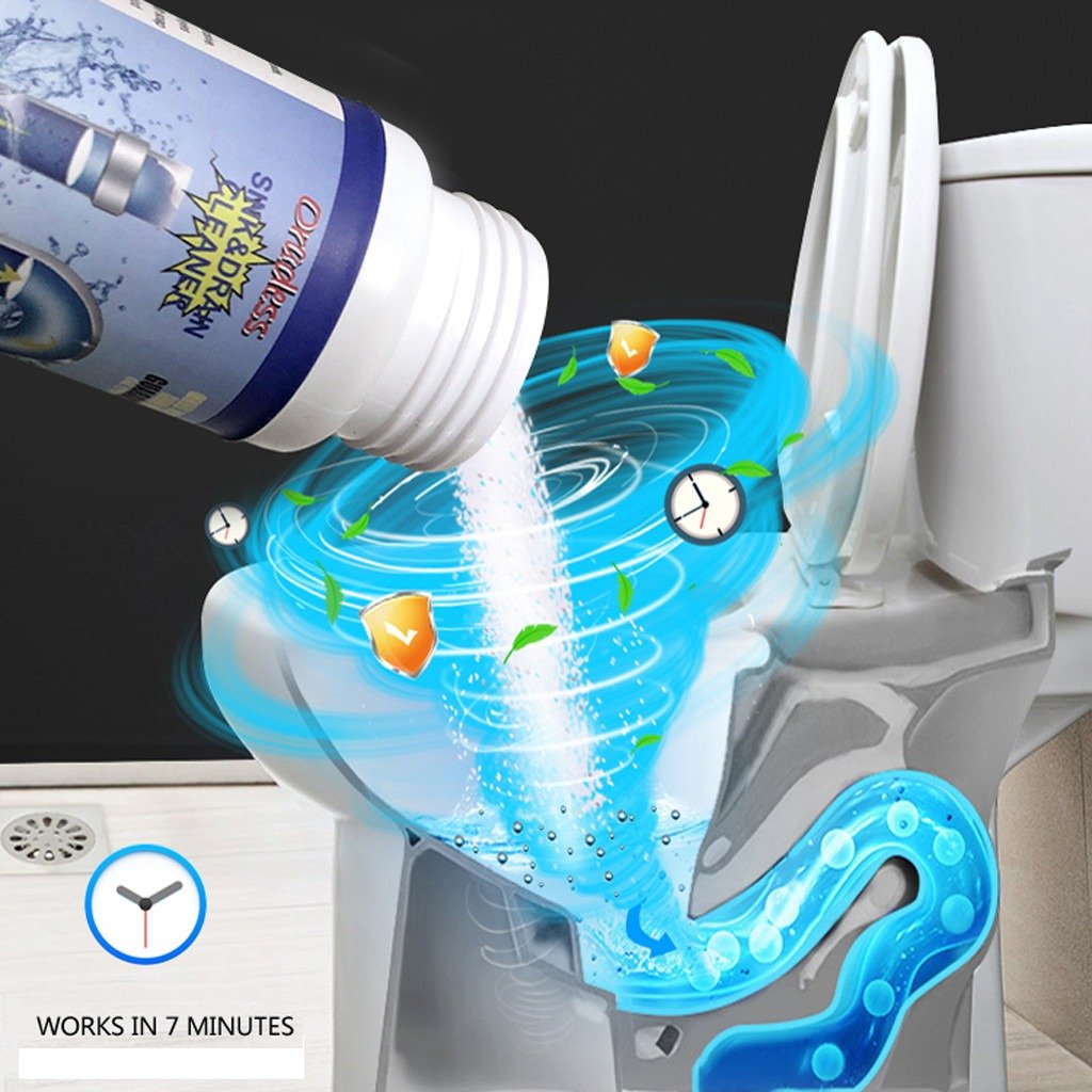 Powerful Toilet & Sink Clog Remover Drain Cleaner Powder,  Toilet Clogging Dredging Powder,