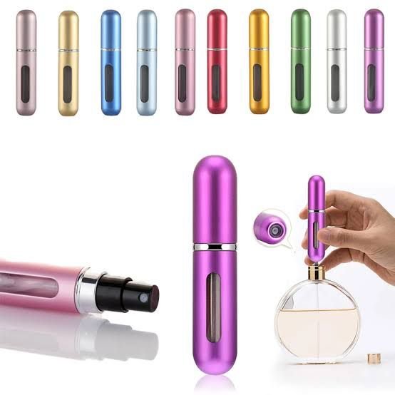 Portable Mini Perfume Refillable Atomizer Container, Portable Perfume Spray Bottle, Travel Perfume Scent Pump Case Fragrance Empty Spray Bottle for Traveling and Outgoing (random color)