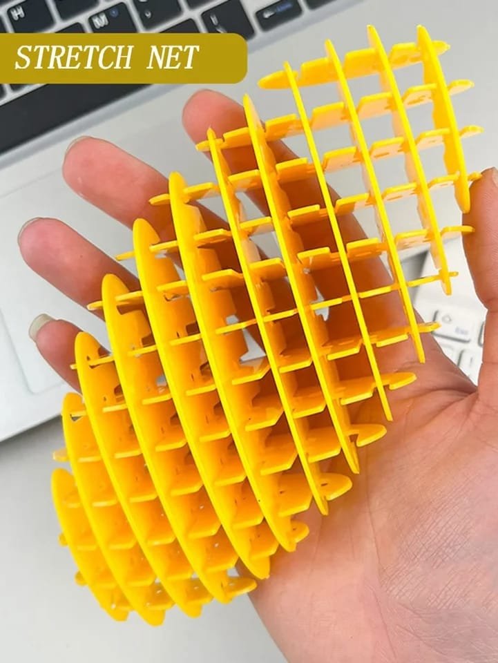 3D Decompression Stretch Mesh Toy | 3D Print Anti-Stress Magic Worm | Stress Relief Toy Fidget for Kids Adults, Students (Random color)