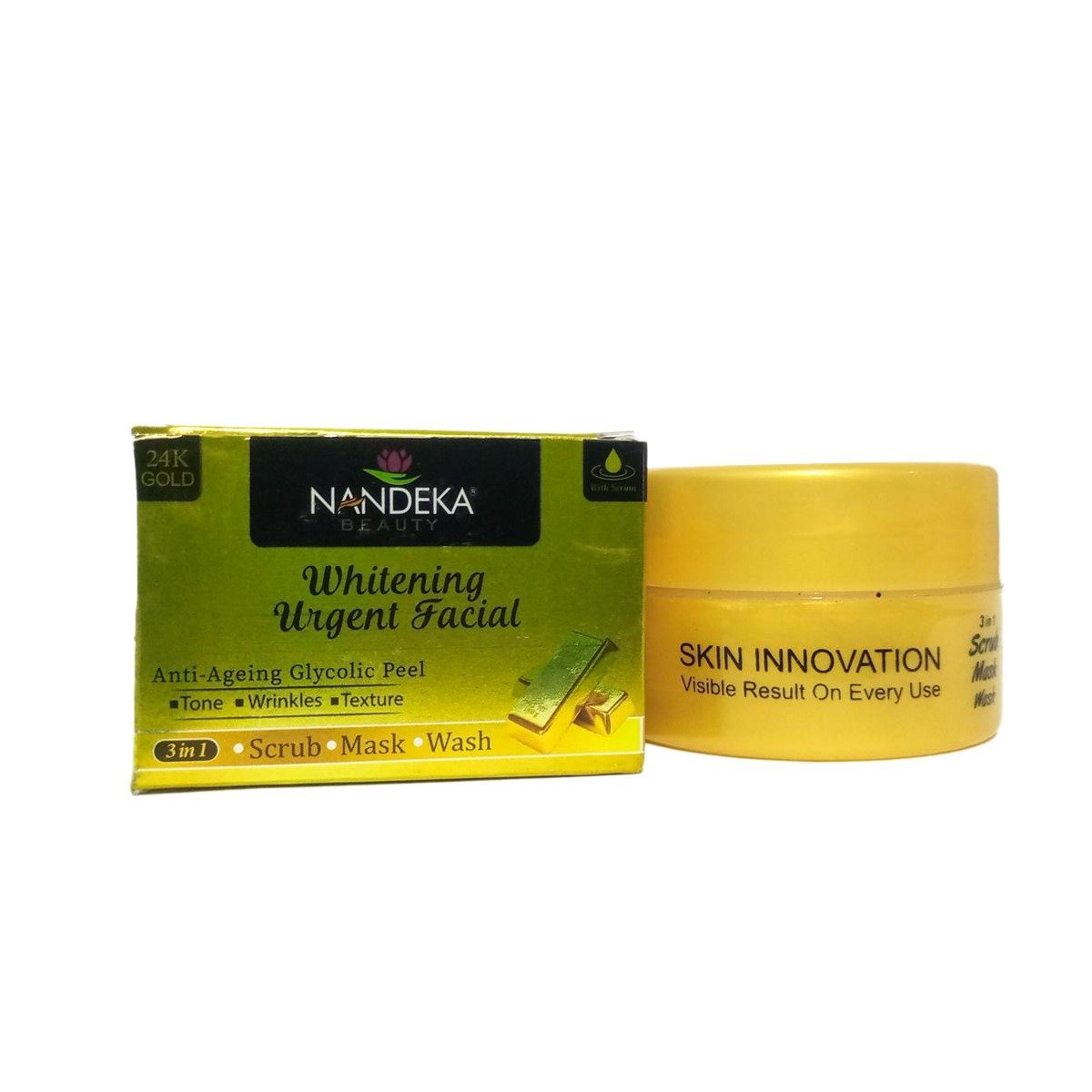 3 in 1 Nandeka Beauty 24k Gold Whitening Urgent Facial