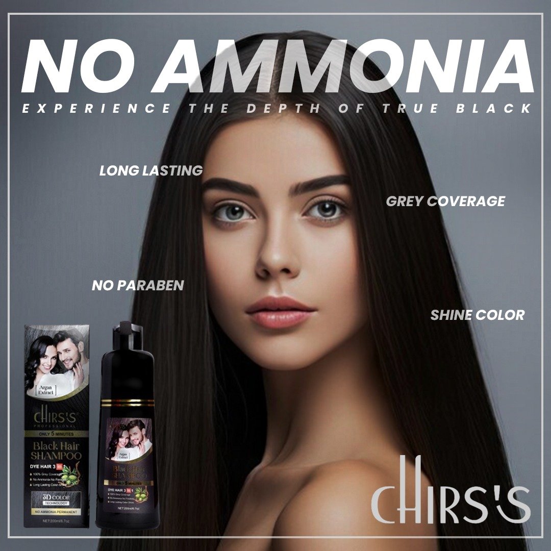 CHIRS’S PROFESSIONAL BLACK HAIR COLOR SHAMPOO WITH ARGAN EXTRACT 200ML