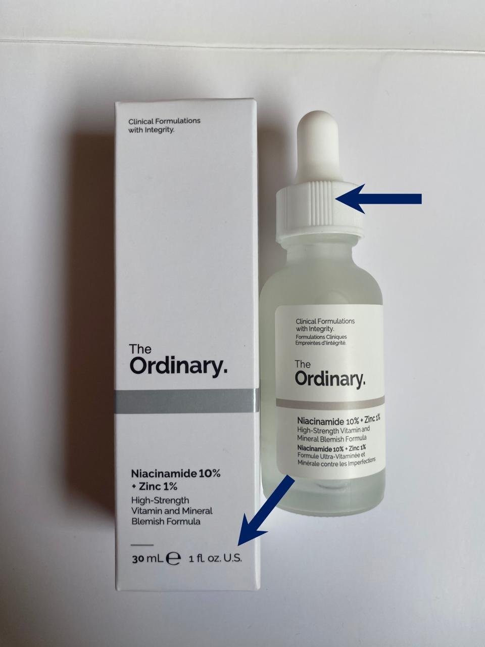 The Ordinary Niacinamide 10% + Zinc 1% 30ml/ Niacinamide Original US with batch code