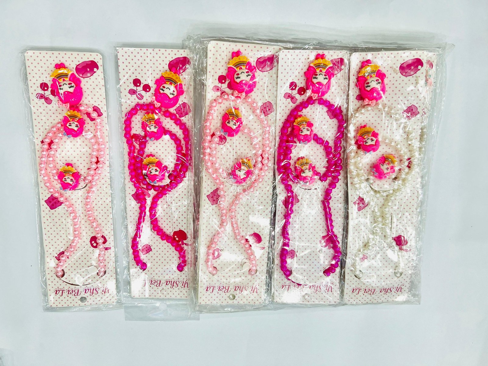 Princess Baby Beads Necklace Bracelet Set (random color)