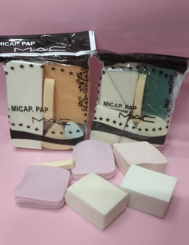 pack of 12 Mac Tukri puff Make up Sponges  (Random Color)