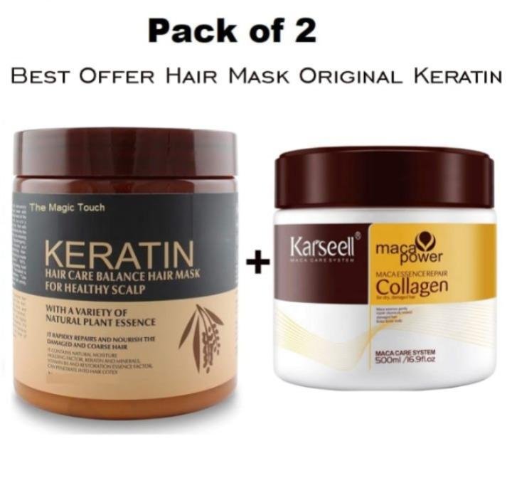 Pack of 2 Keratin & Karseell Hair Mask Deal,