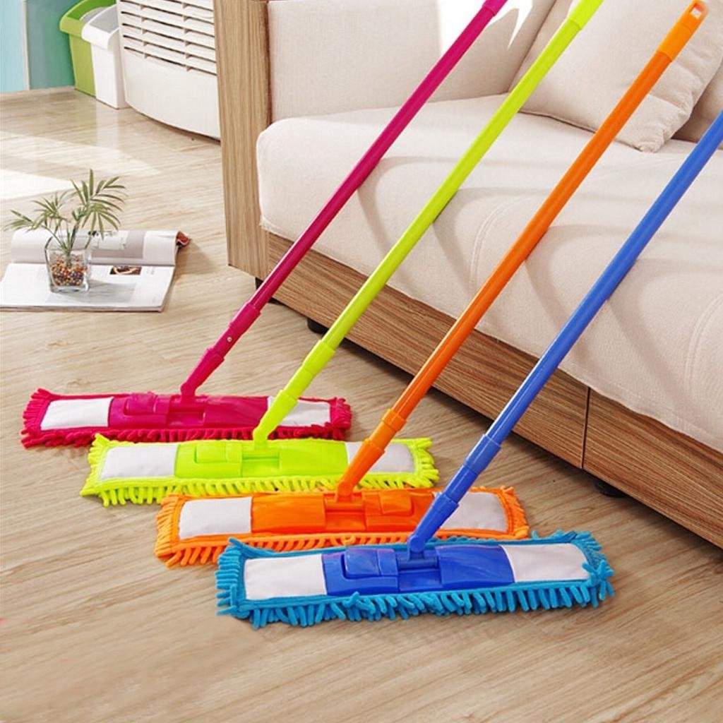 Flat Microfiber Wet Dust Mop | Wet & Dry Floor Cleaner Home Cleaning Supply Mop (random Colors)