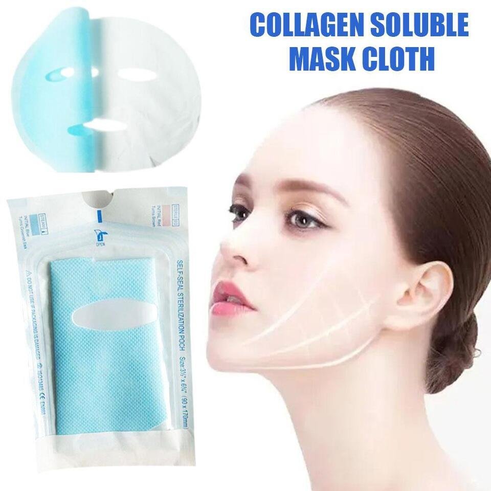 Collagen Soluble Mask Cloth | Anti-wrinkle Moisturizing Face and Lifting Mask