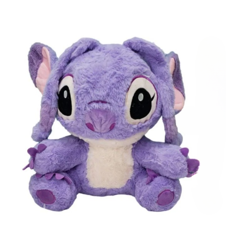 Purple Disney Angel Lilo & Stitch Alien Girl Sitting Plush Lovely Stuff Toy - 40cm