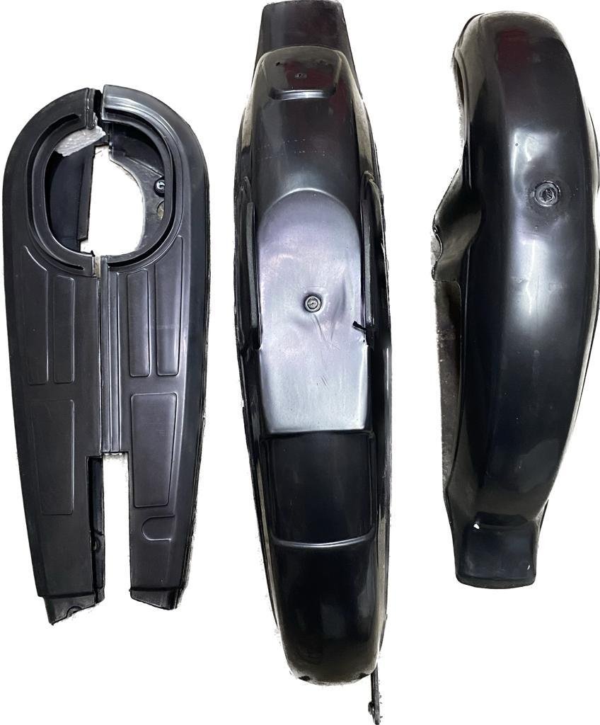 Black plastic mudguardand chain cover For All 70cc bikes genuine fitting unbreakable rust proof Make with pure material