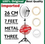 26cm-led-ring-light-with-mobile-holder-7ft-tripod-stand-3-light-colors-dimmable-usb-selfie-ring-light-for-videography-and-photography – 1