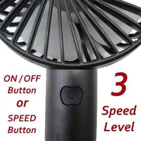 portable-usb-rechargeable-handheld-3-speed-strong-wind-electric-small-mini-cooling-fan-black – 3
