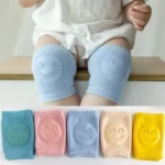 02-pcs-pair-soft-protective-baby-knee-pads-cushioned-support-for-crawling-infants-active-toddlers-random-color – 1
