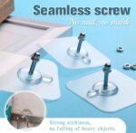10-pcs-self-adhesive-wall-screws-and-hanging-nails-heavy-duty-adhesive-wall-mount-hooks-for-home-and-office-use-no-drilling-easy-installation-for-hanging-frames-keys-towels-and – 1